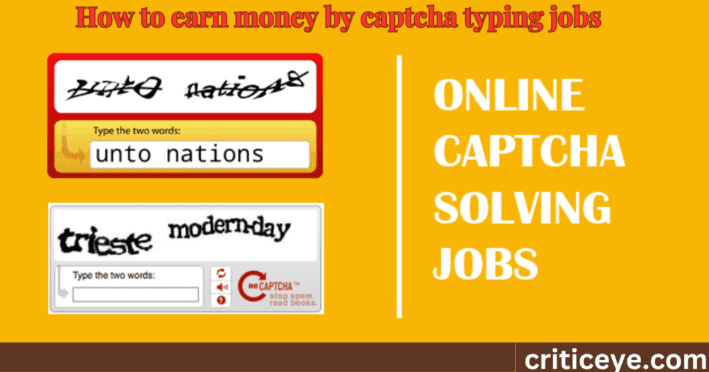 earn money by captcha typing jobs