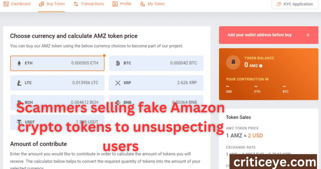 Amazon token percale scam
