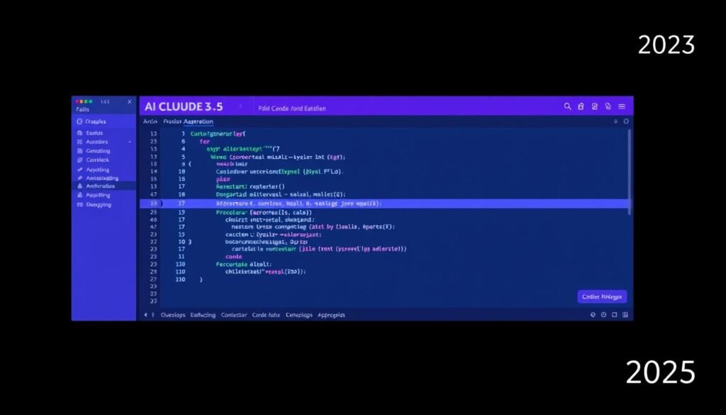 Claude 3.5 AI interface showing coding assistance for AI tools for productivity and automation in 2025