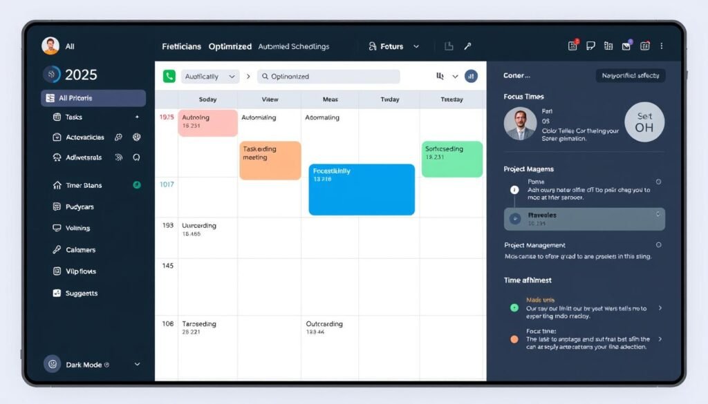 Motion AI scheduling interface showing AI tools for productivity and automation in 2025