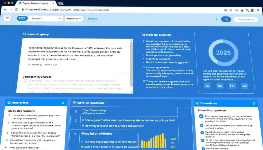 Perplexity AI research interface showing AI tools for productivity and automation in 2025