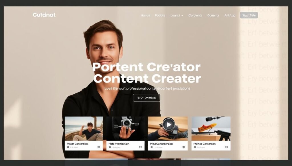professional content creator website