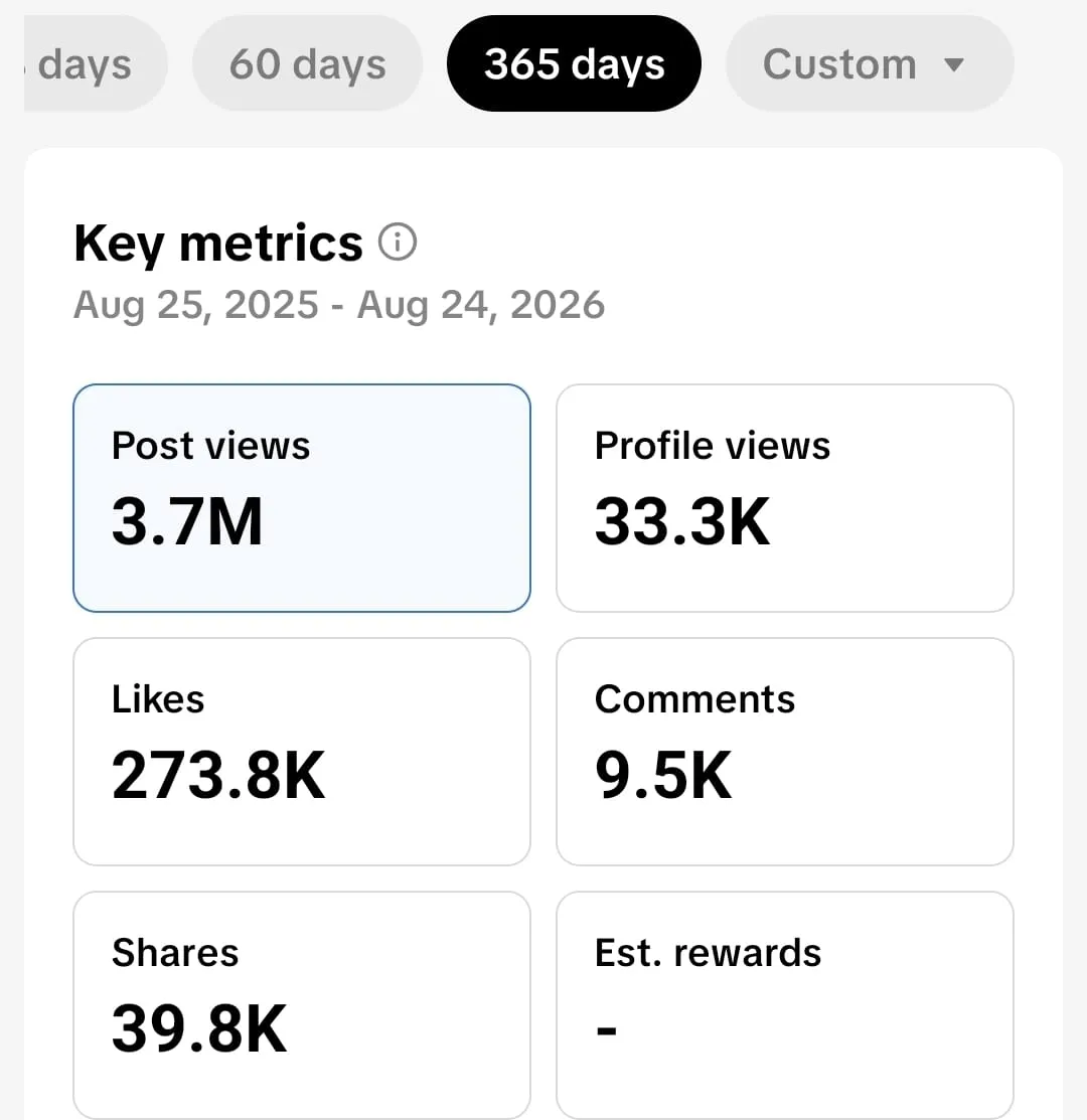 10 Min. Tiktok Viral System dashboard